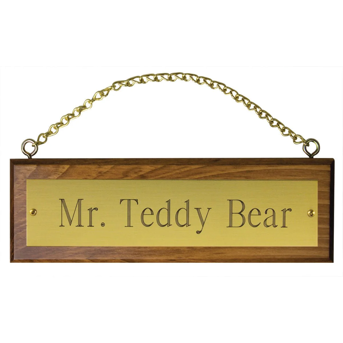 Personalized Engraved Wooden Stall Sign with Chain - Buy Pet Shop