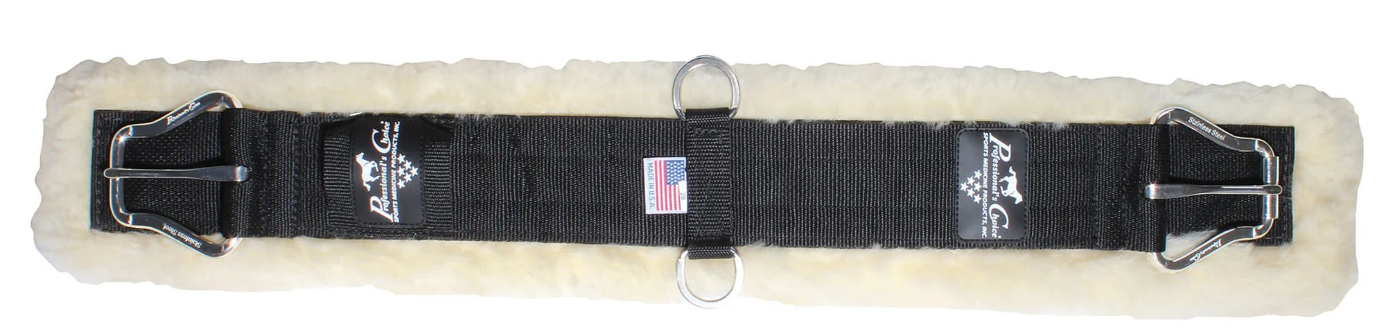 Professional's Choice Wooled Lambskin Western Cinch, Black - Buy Pet Shop