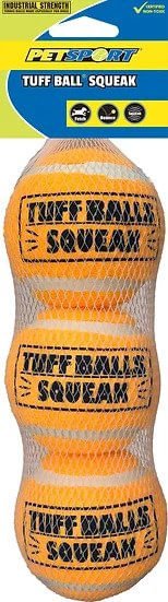 Tuff Ball Squeak, 3 pk, Orange - Buy Pet Shop
