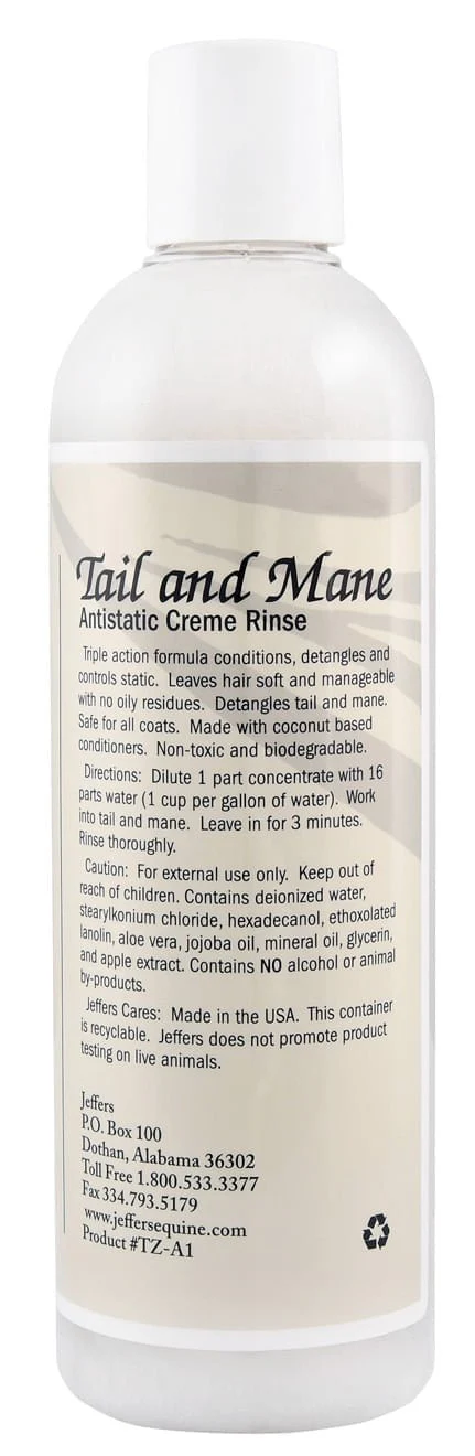 Equine Tail & Mane Antistatic Creme Rinse Horse Conditioner - Buy Pet Shop