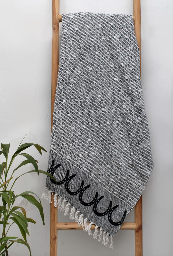 Horsehoes Cotton Throw - Buy Pet Shop