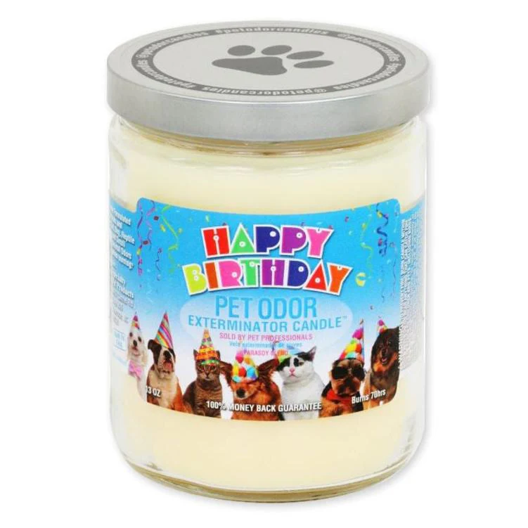 Pet Odor Exterminator Candle, Happy Birthday - Buy Pet Shop