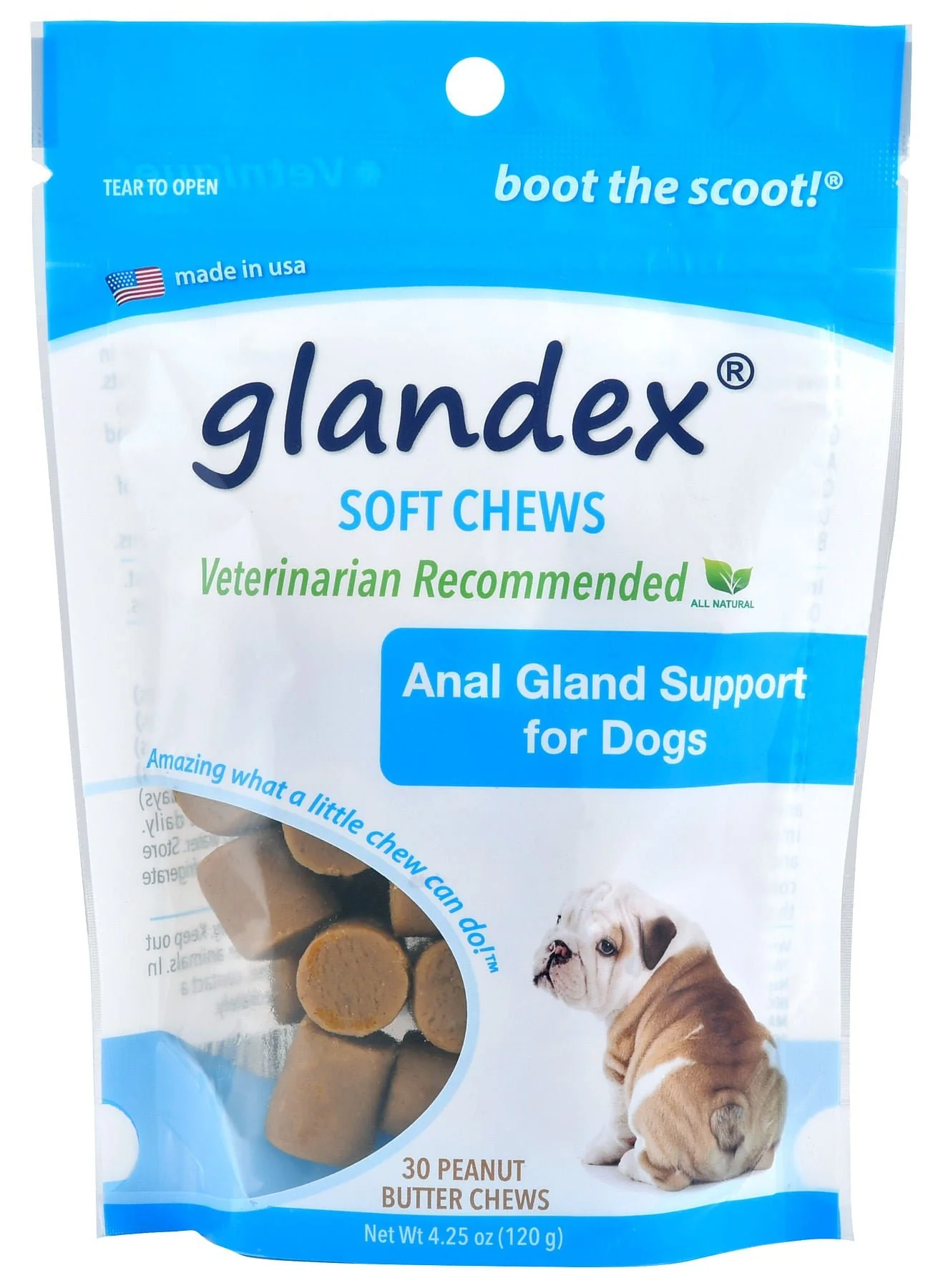 Glandex Soft Chews for Dogs, Peanut Butter - Buy Pet Shop