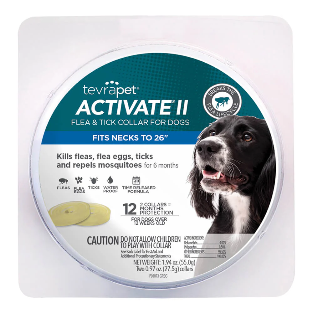 TevraPet Activate II Flea & Tick Collar for Dogs, 12 Month, 2 ct - Buy Pet Shop