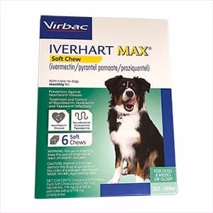 Rx Iverhart Max (ivermectin/pyrantel pamoate/praziquantel) Soft Chews, 6 Soft Chews - Buy Pet Shop