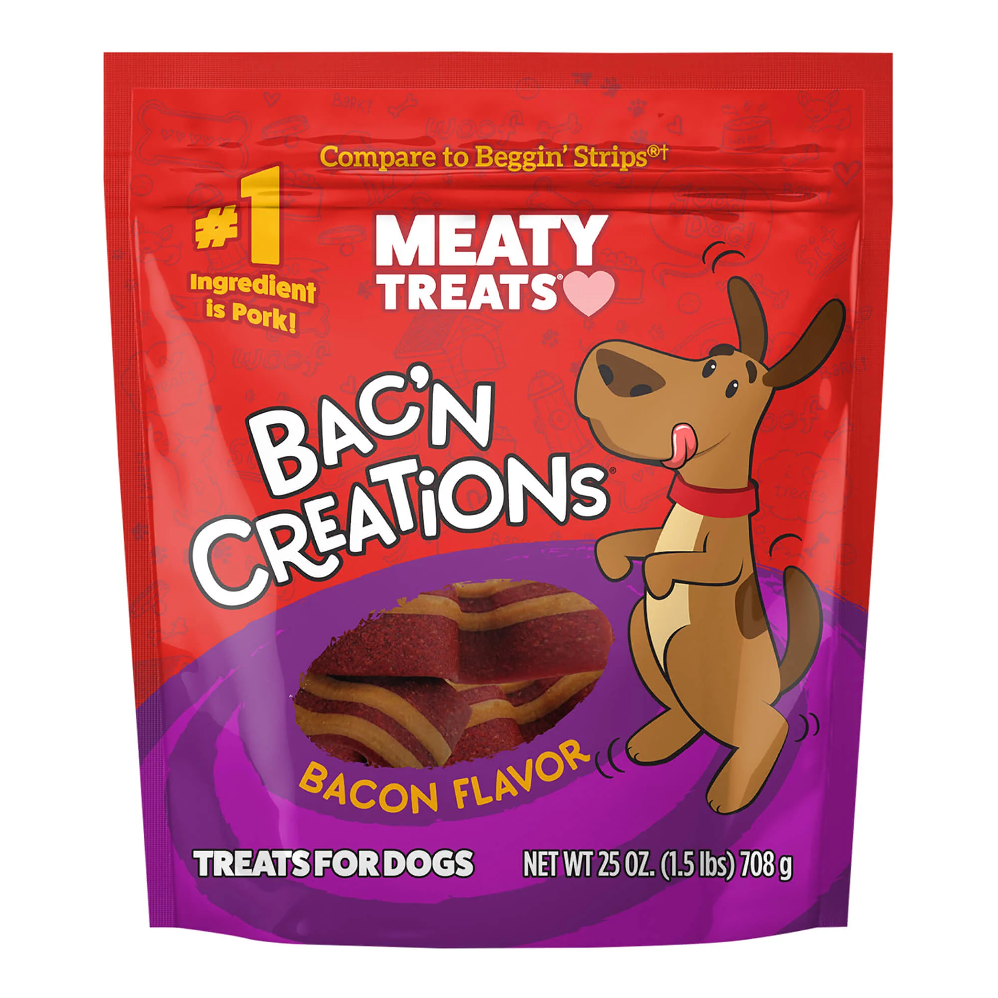 Meaty Treats Bac'n Creations Bacon, 25 oz - Buy Pet Shop