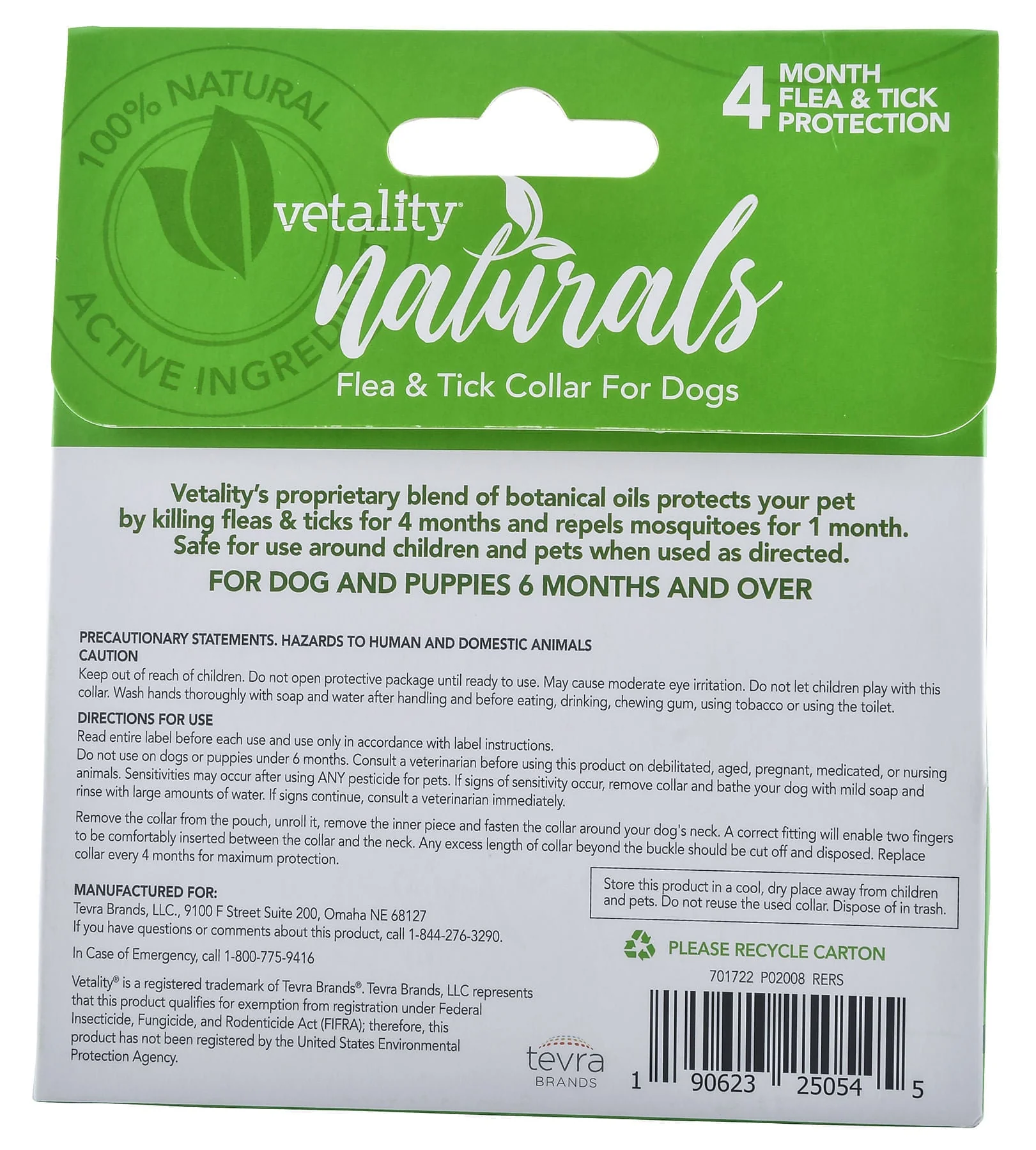 Vetality Naturals Flea & Tick Collar for Dogs - Buy Pet Shop