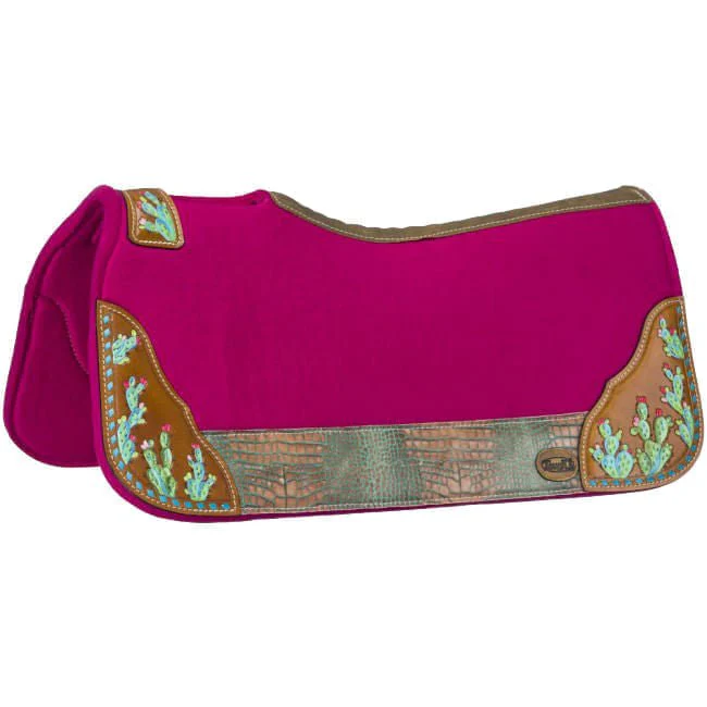 Tough1 Hand Painted Cactus Contour Felt Saddle Pad - Buy Pet Shop