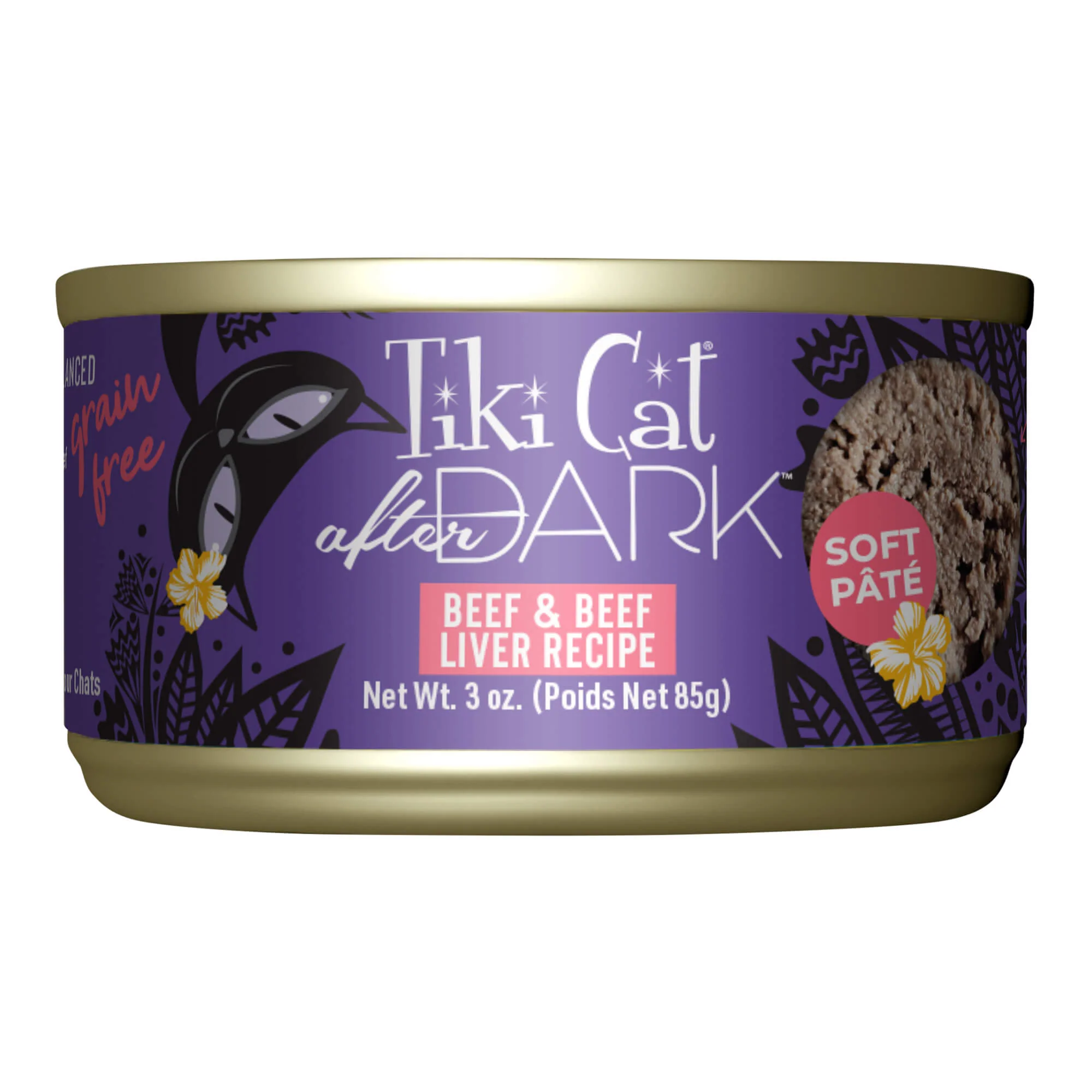 Tiki Cat After Dark Pate Wet Cat Food, Beef & Beef Liver, 3 oz Cans, 12 ct - Buy Pet Shop