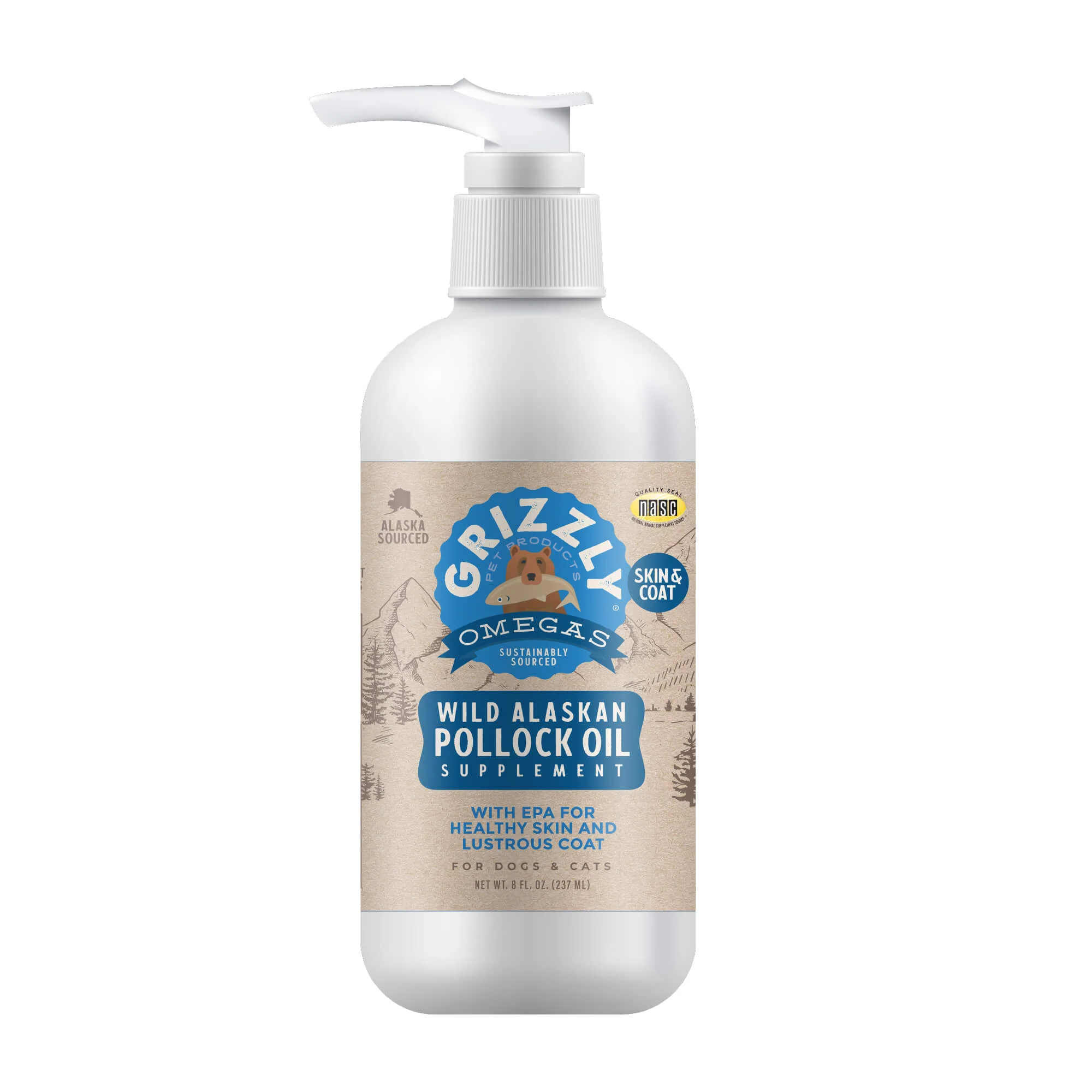 Grizzly Pollock Oil Dog Food Supplement - Buy Pet Shop