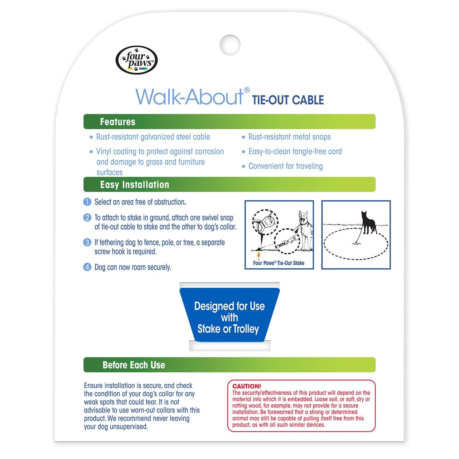 Heavy Weight Dog Tie Out Cable, Silver - Buy Pet Shop