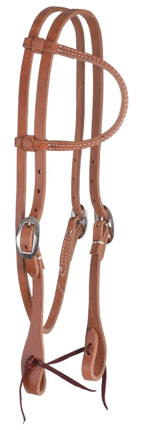 Reinsman Hermann Oak Slide Ear Headstall with Throatlatch, Full - Buy Pet Shop
