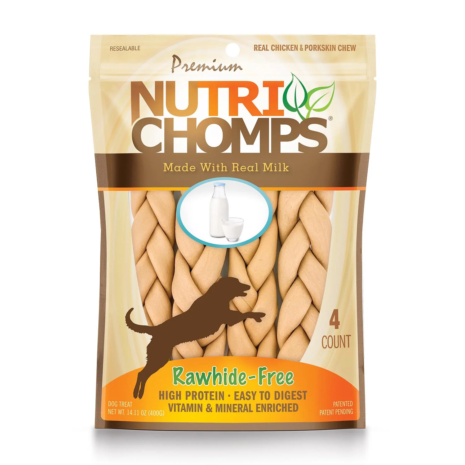 NutriChomps 4ct 9�� Milk Flavor Braid - Buy Pet Shop