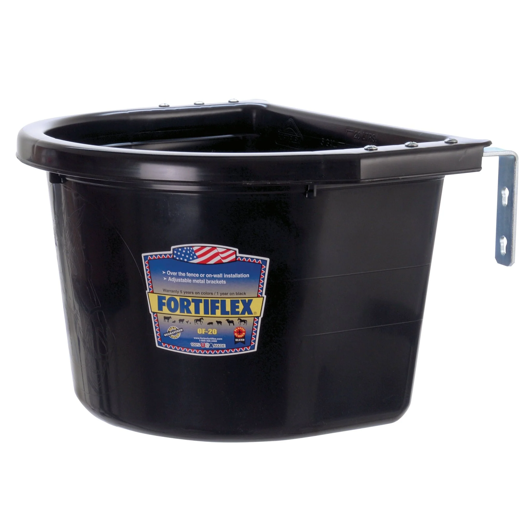 Over-The-Fence Bucket for Horse & Livestock Feeding, 5 Gallon - Buy Pet Shop