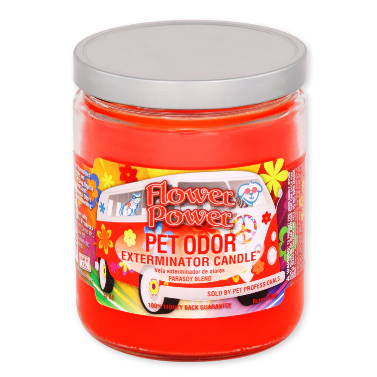 Pet Odor Exterminator Candle, Flower Power, 13 oz - Buy Pet Shop