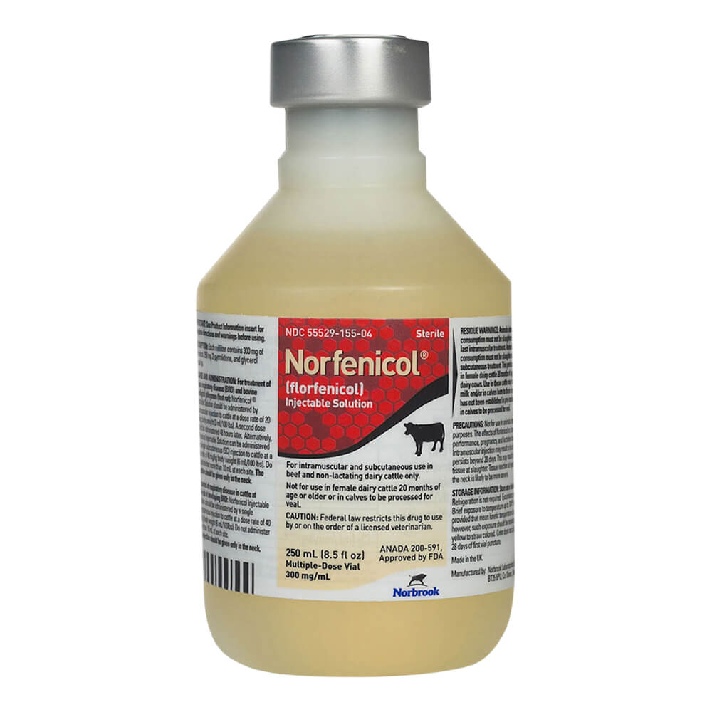Rx Norfenicol (florfenicol) Injectable Solution for Cattle, 250 ml - Buy Pet Shop