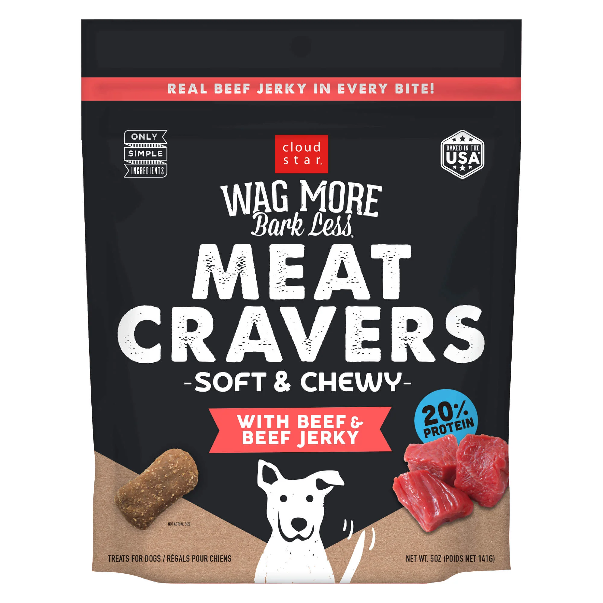 Cloud Star Wag More Bark Less, Meat Cravers, Soft Chew Dog Treats - Buy Pet Shop