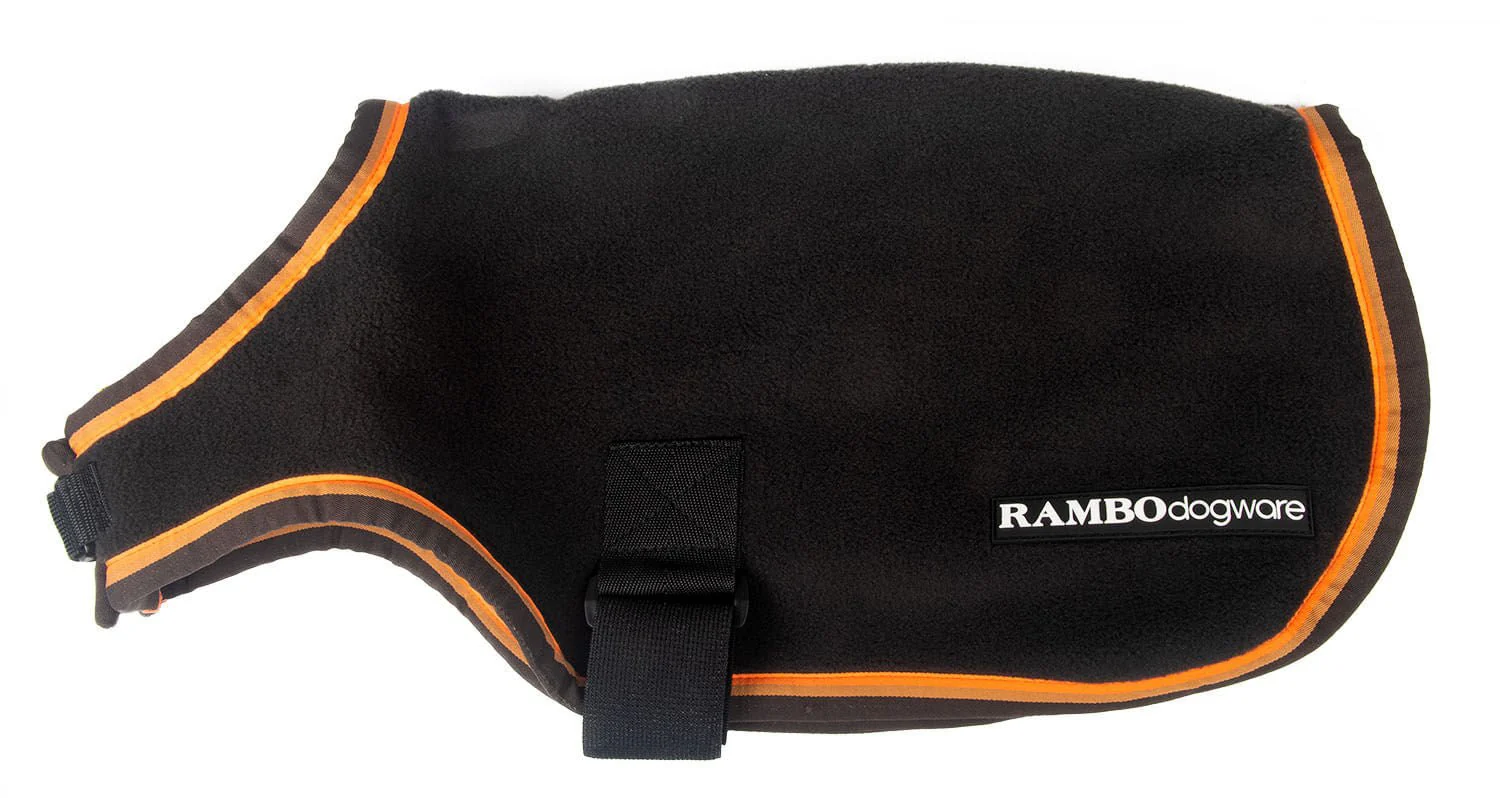 Rambo Deluxe Dog Coat, Black/Orange - Buy Pet Shop