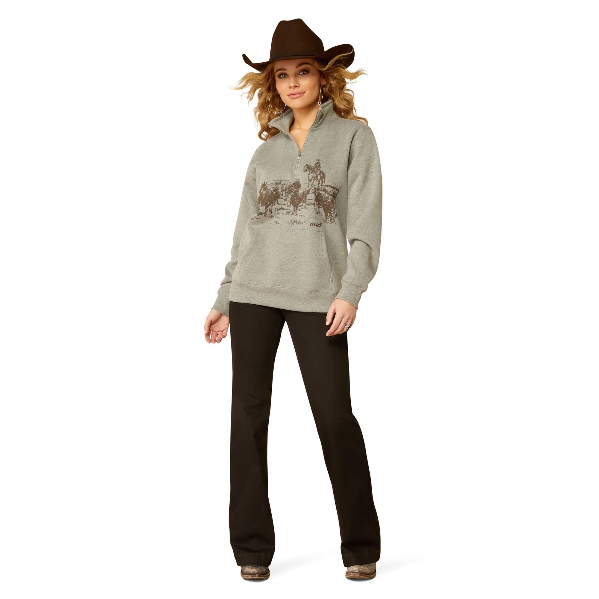 Ariat Women's 1/2 Zip Sweatshirt - Buy Pet Shop
