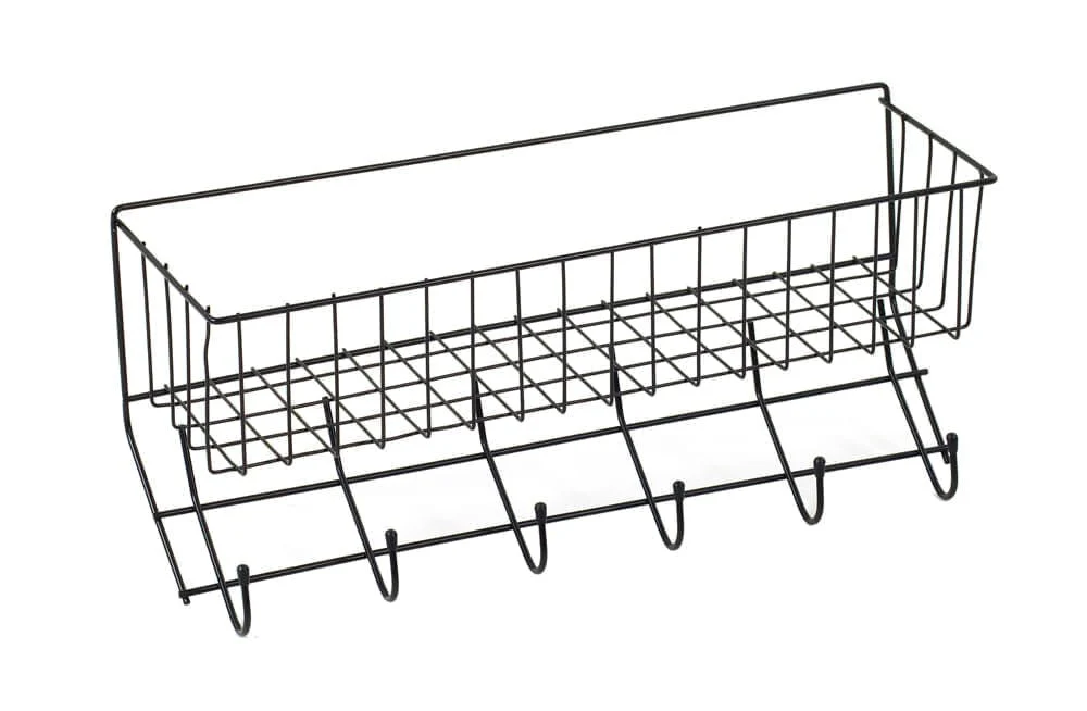 Wire 6-Hook Tack Rack with Basket - Buy Pet Shop
