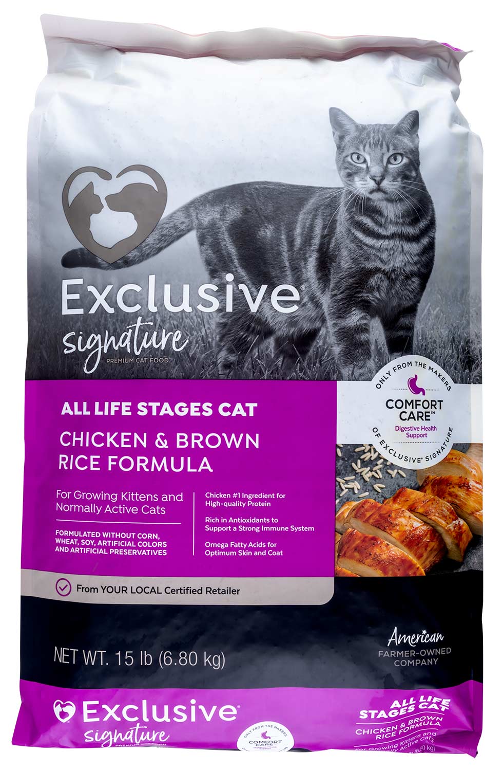 Purina Exclusive Cat Food, Chicken/Brown Rice - Buy Pet Shop