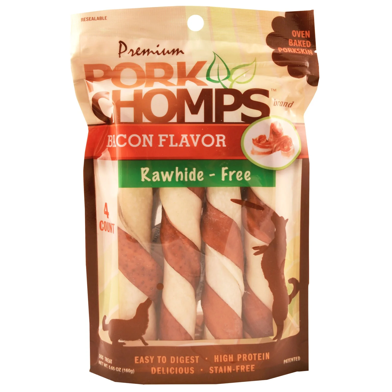 Pork Chomps Twists, Bacon - Buy Pet Shop