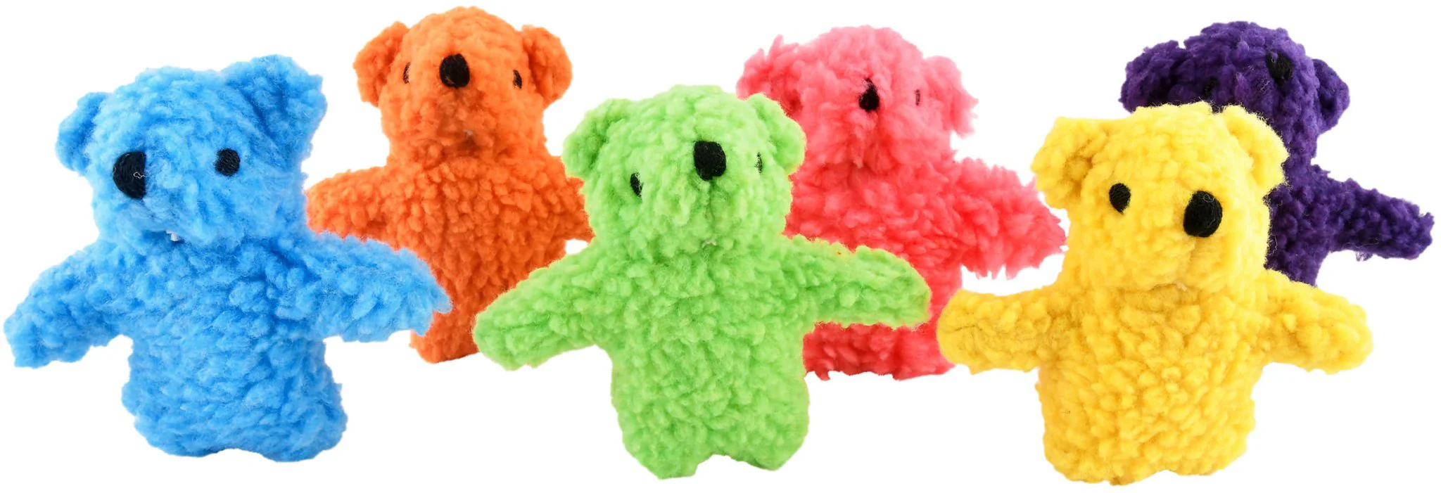 Fleecy Bear Plush Squeaker Dog Toys, 6 pk - Buy Pet Shop