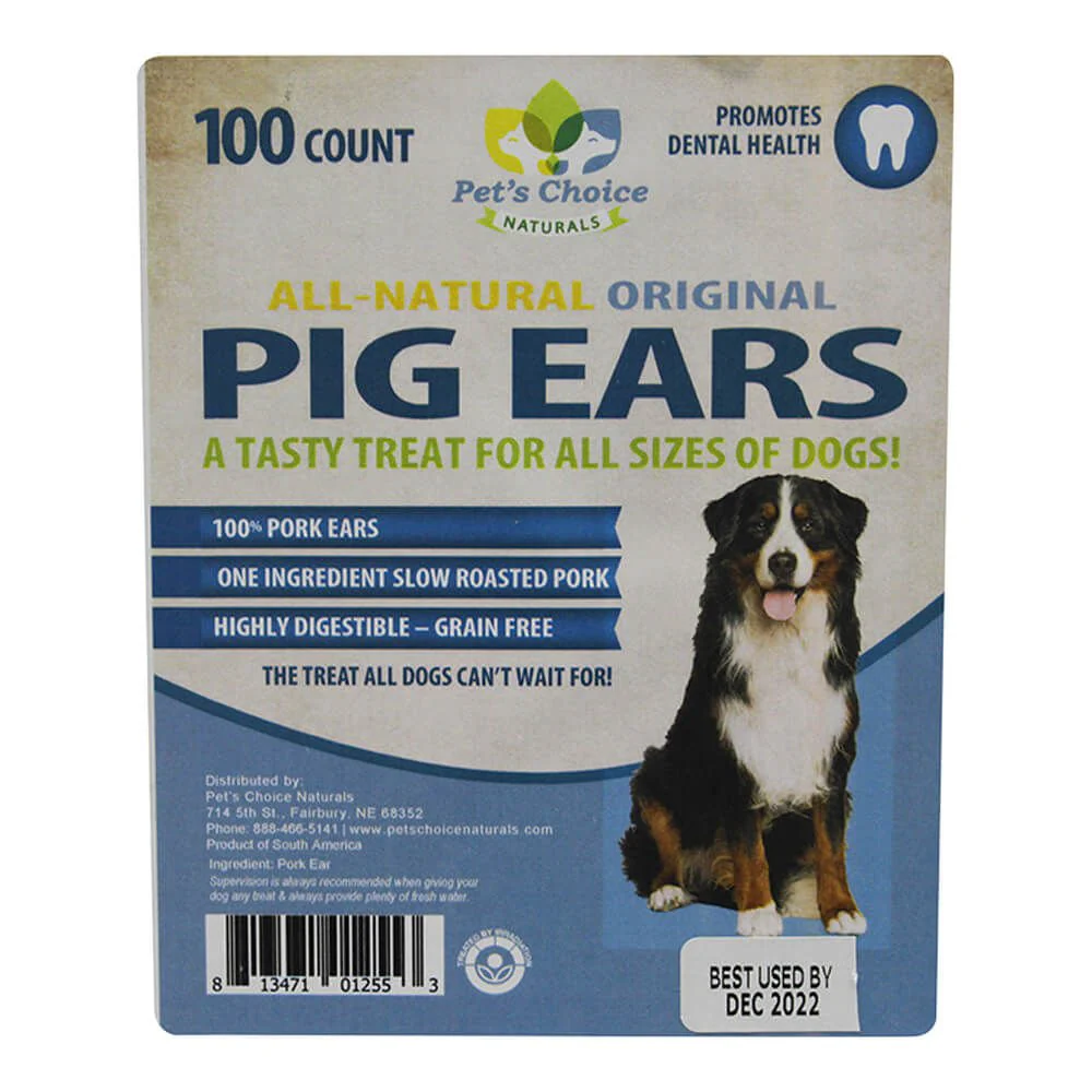 Pet's Choice Plain Pig Ears - Buy Pet Shop