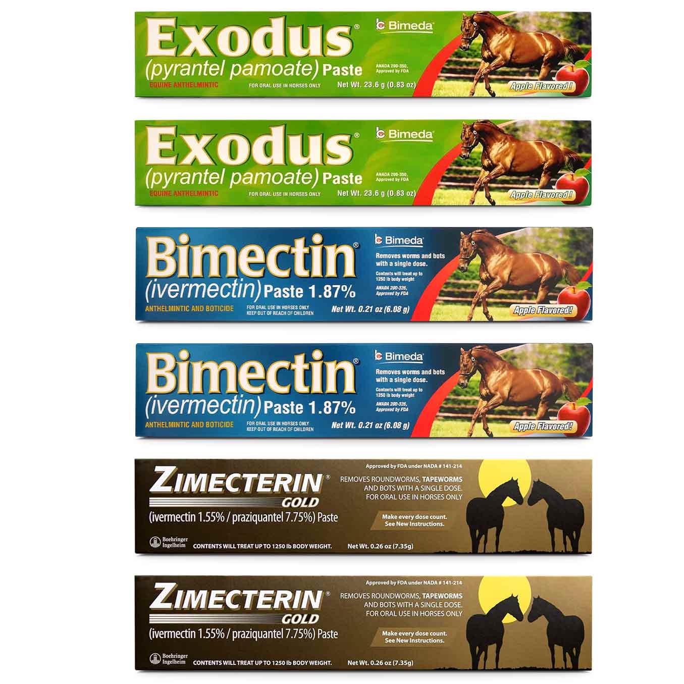 3-Way Horse Deworming Kit (6 Tubes Included) - Buy Pet Shop