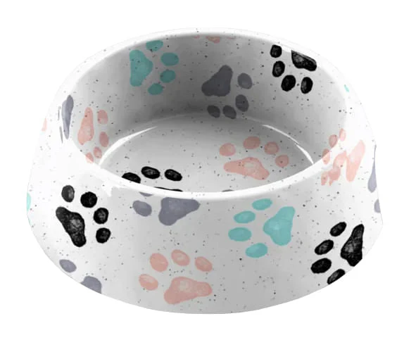 Retro Paw Print Bowl - Buy Pet Shop