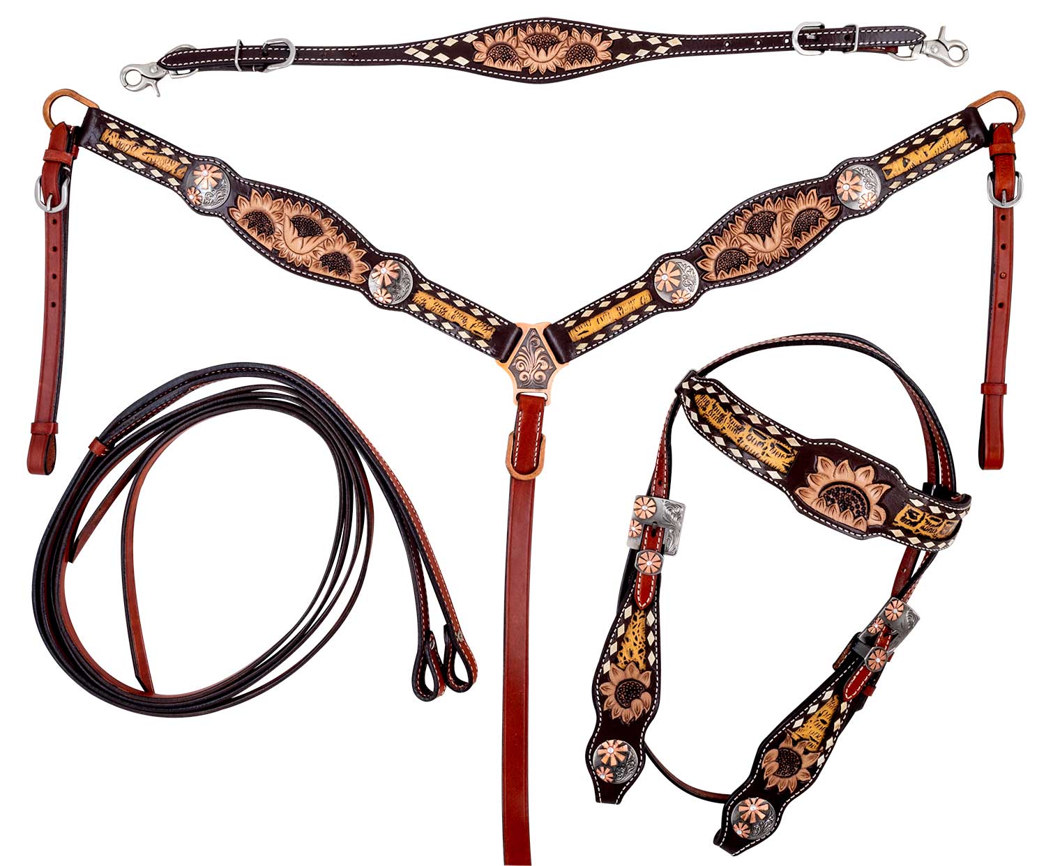 Showman Sunflower & Gator Tack Set - Buy Pet Shop