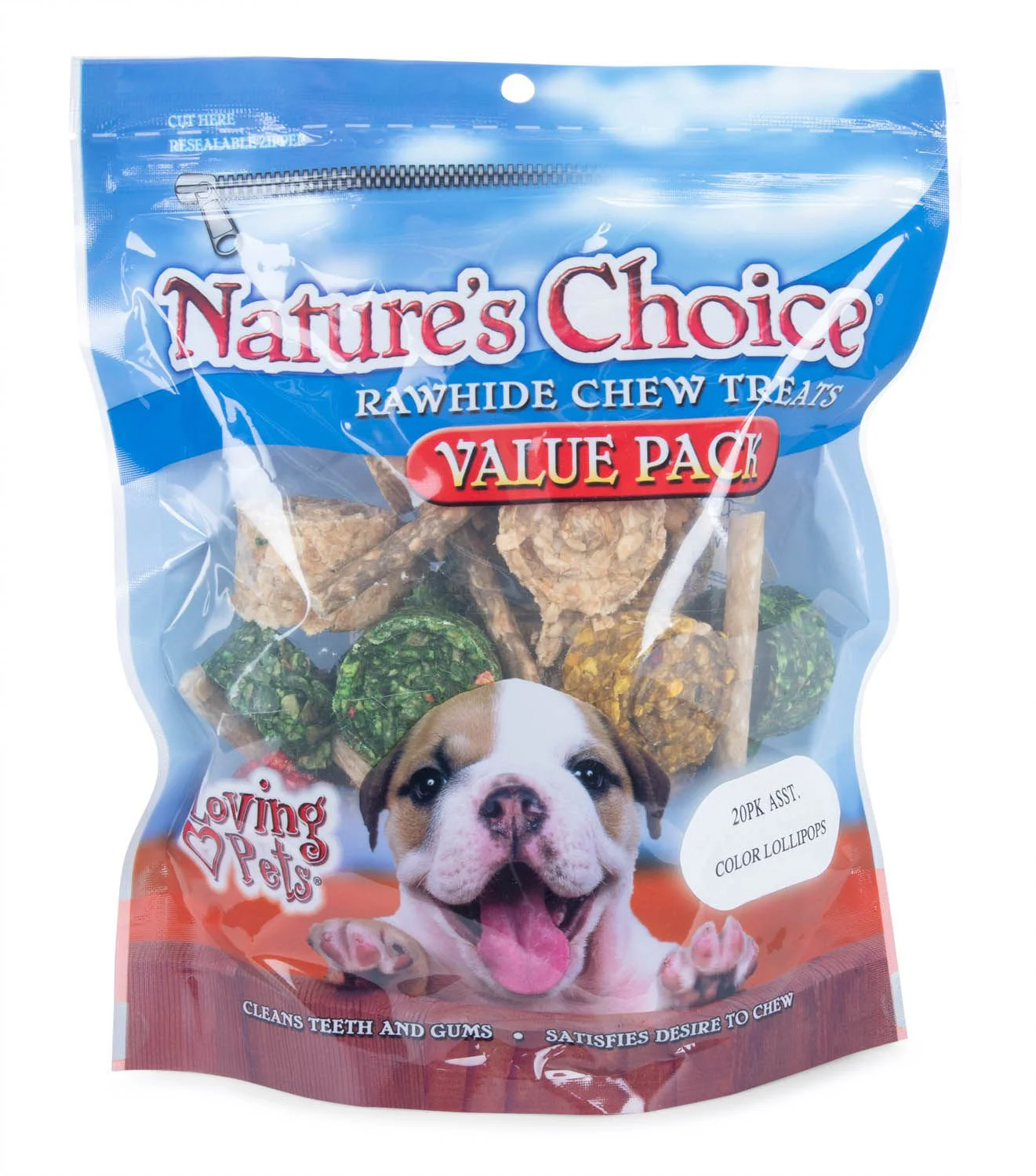 Nature's Choice Natural Rawhide Lollipop, Assorted Colors, 20 pk - Buy Pet Shop