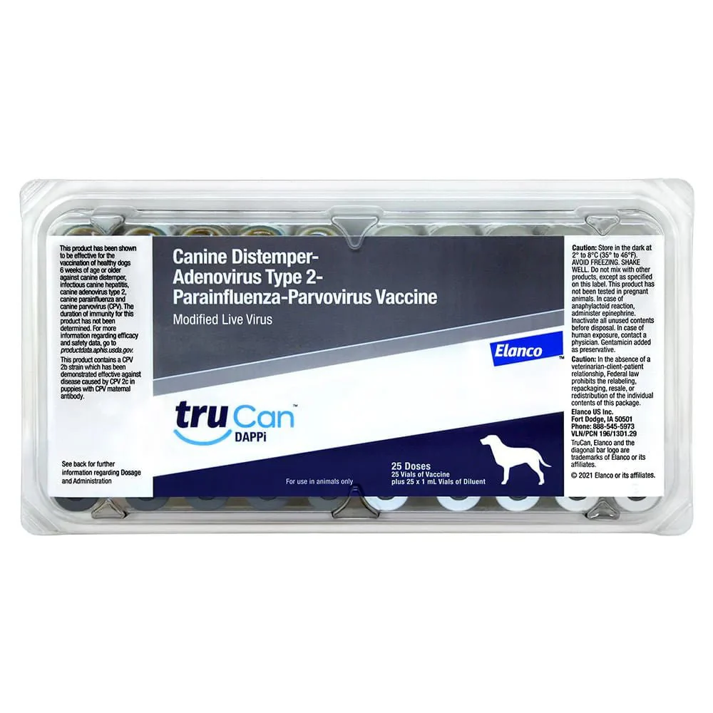 TruCan DAPPI Vaccine (formerly Duramune Max 5), 25 Single Doses - Buy Pet Shop