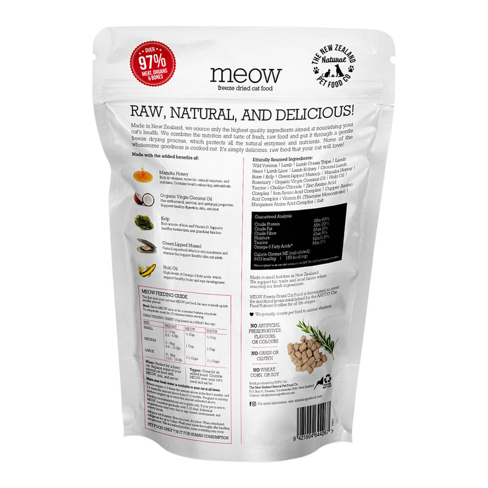 Meow Wild Venison Freeze Dried Food - Buy Pet Shop