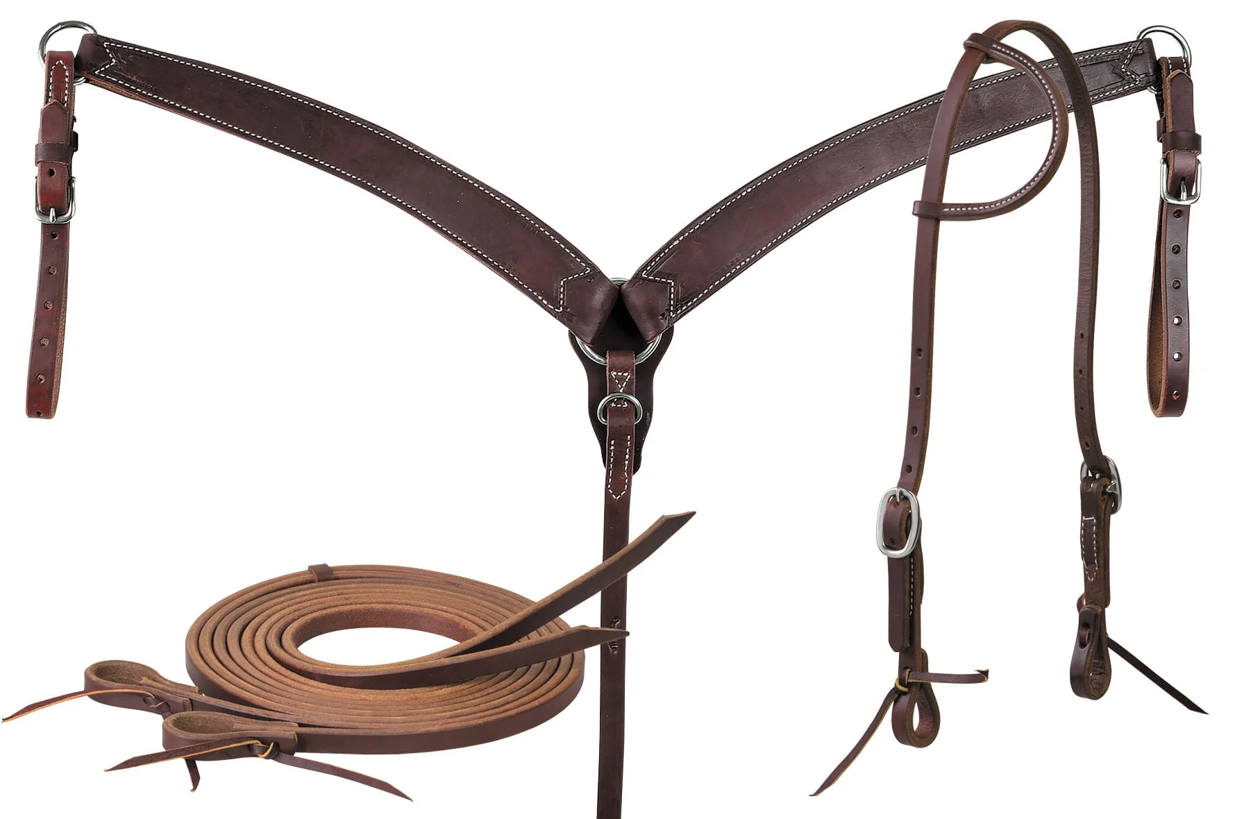 Oiled Harness Leather Tack Set with Sliding Ear Headstall Kit - Buy Pet Shop