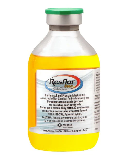Rx Resflor Gold (florfenicol & flunixin meglumine) for Cattle - Buy Pet Shop
