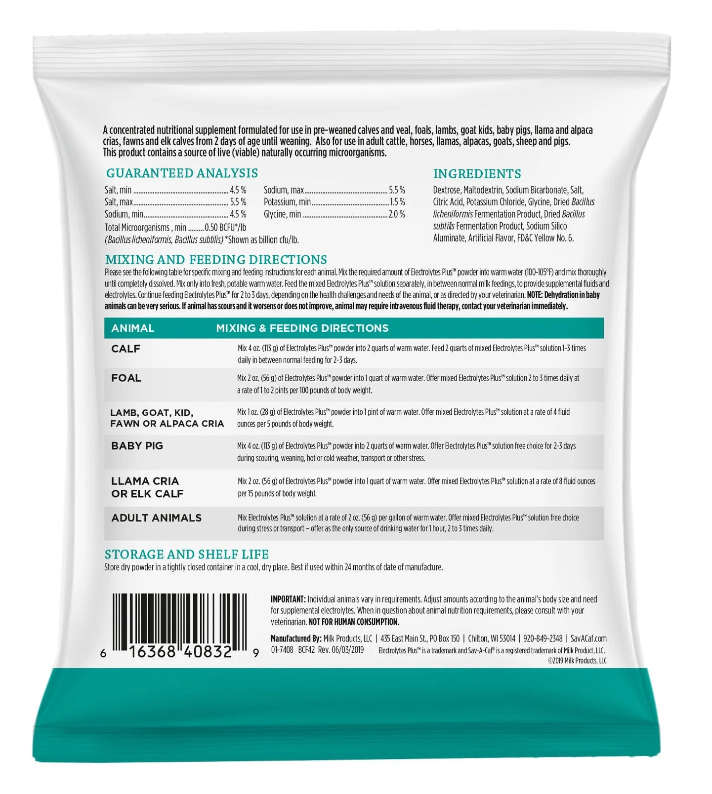 Sav-A-Caf Electrolytes Plus - Buy Pet Shop