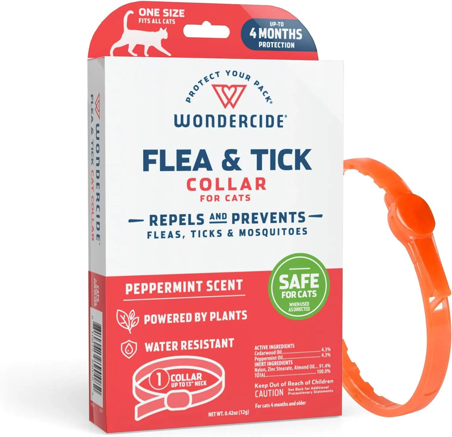 Wondercide Flea & Tick Collar for Cats, Peppermint - Buy Pet Shop