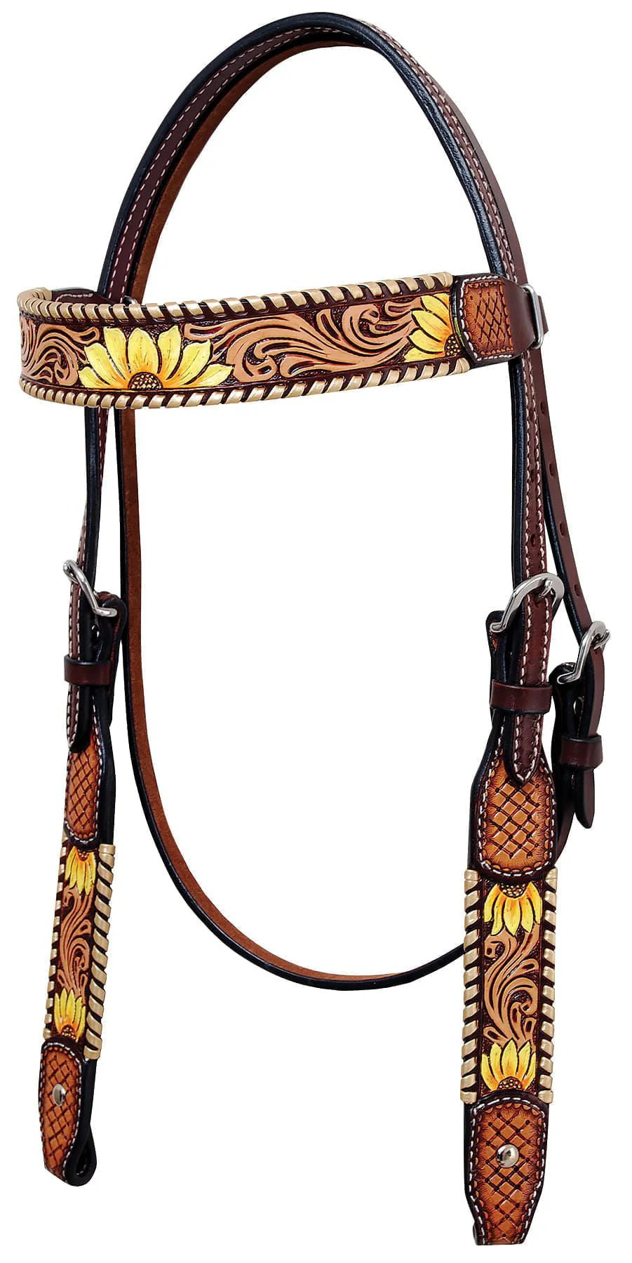 Rafter T Painted Sunflower Browband Headstall - Buy Pet Shop