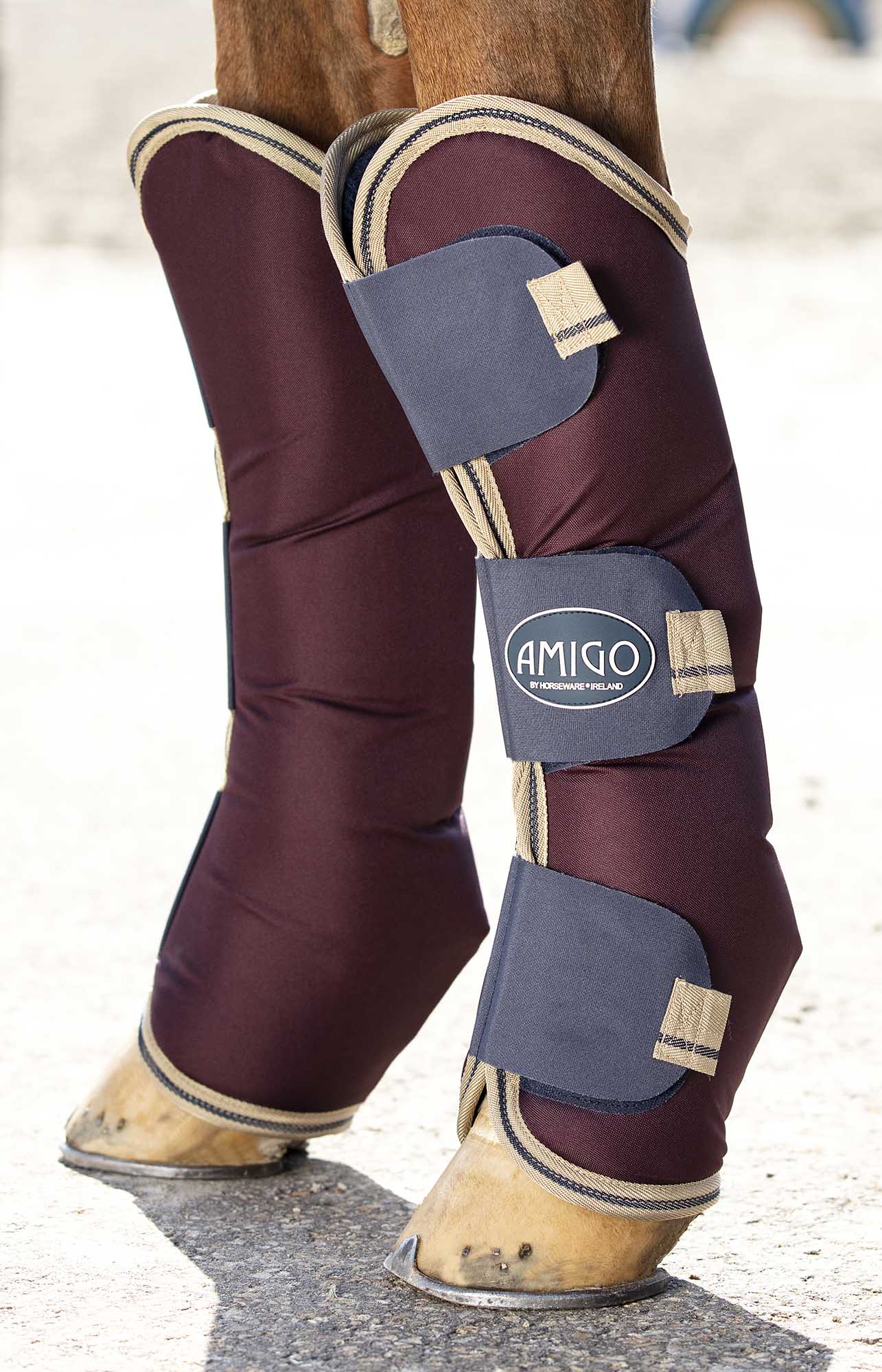 Amigo Ripstop Travel Boots, Fig with Navy & Tan Trim - Buy Pet Shop