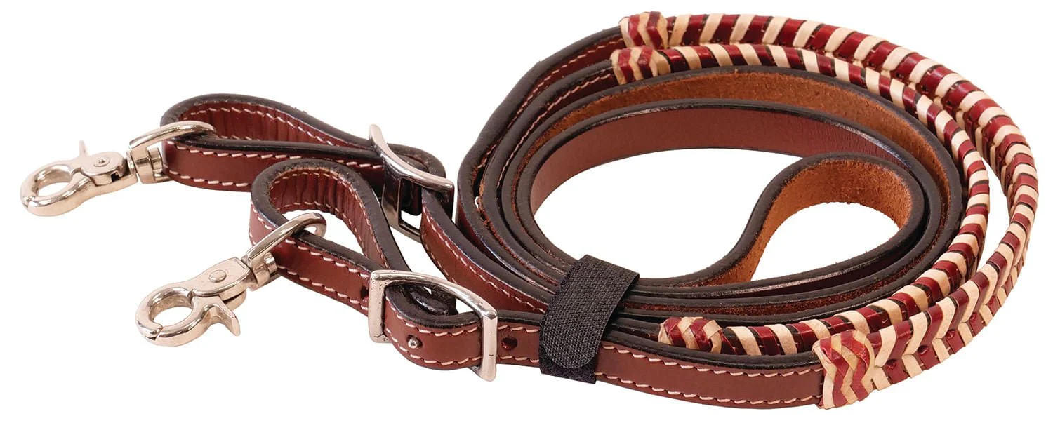 Brown Rawhide Laced Roping Rein, 7' - Buy Pet Shop