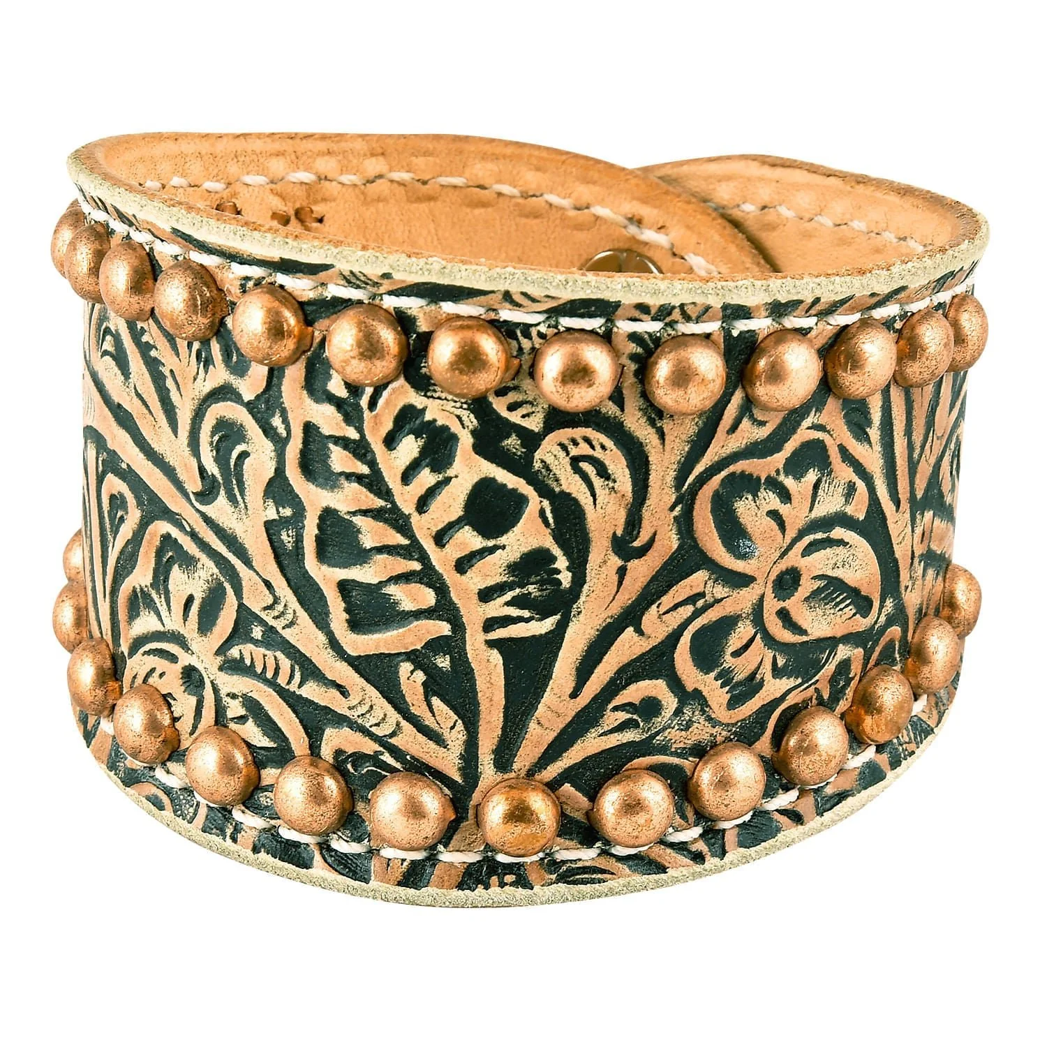Tan Floral Cuff with Copper Spots - Buy Pet Shop