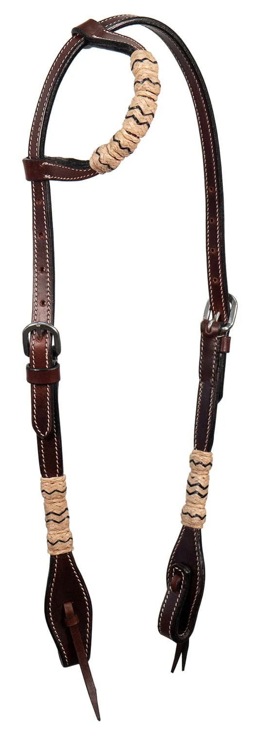 Buffalo Leather Braided Rawhide One Ear Headstall, Full - Buy Pet Shop