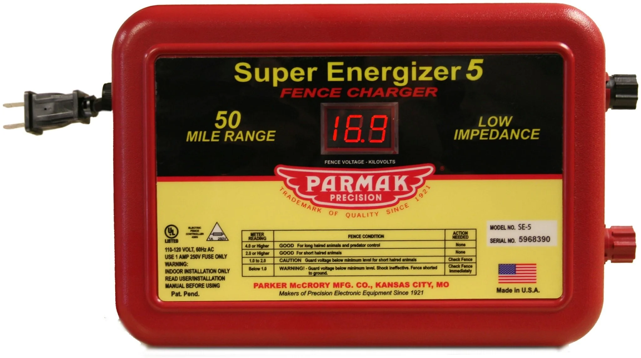 Parmak Super Energizer 5 (Model SE-5) - Buy Pet Shop