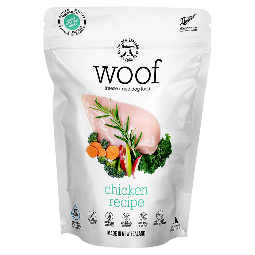 Woof Chicken Freeze Dried Dog Food, 9.9 oz - Buy Pet Shop