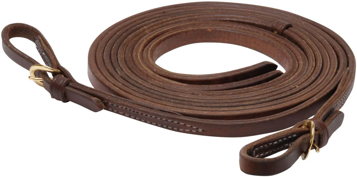 Berlin Leather Heavy Oiled Hermann Oak Split Reins, Water Loop Ends - Buy Pet Shop