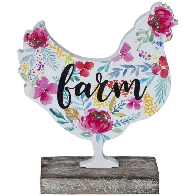 Floral Farm Chicken Tabletop Decor - Buy Pet Shop
