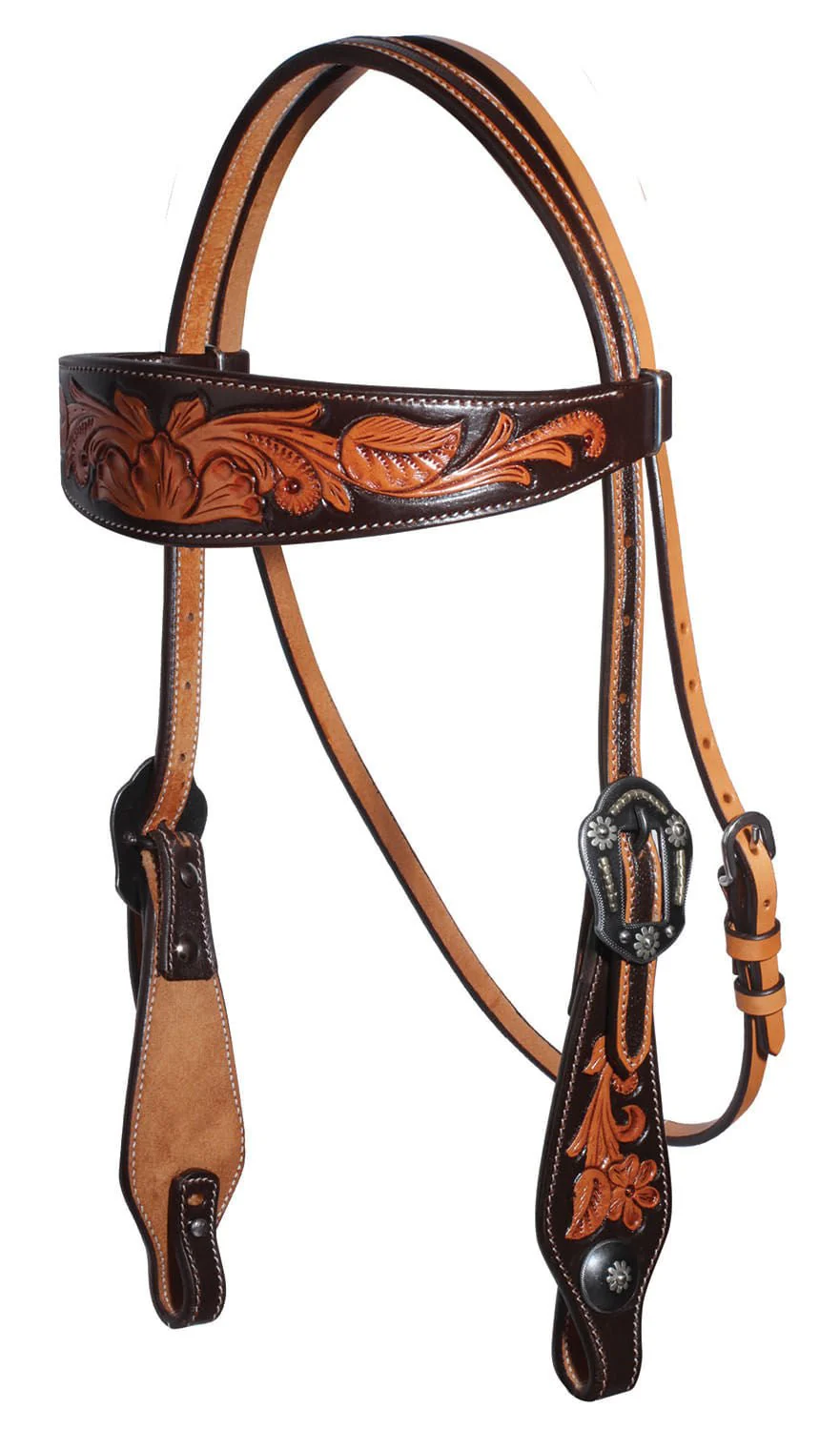 Professional's Choice Chocolate Floral Browband Headstall - Buy Pet Shop
