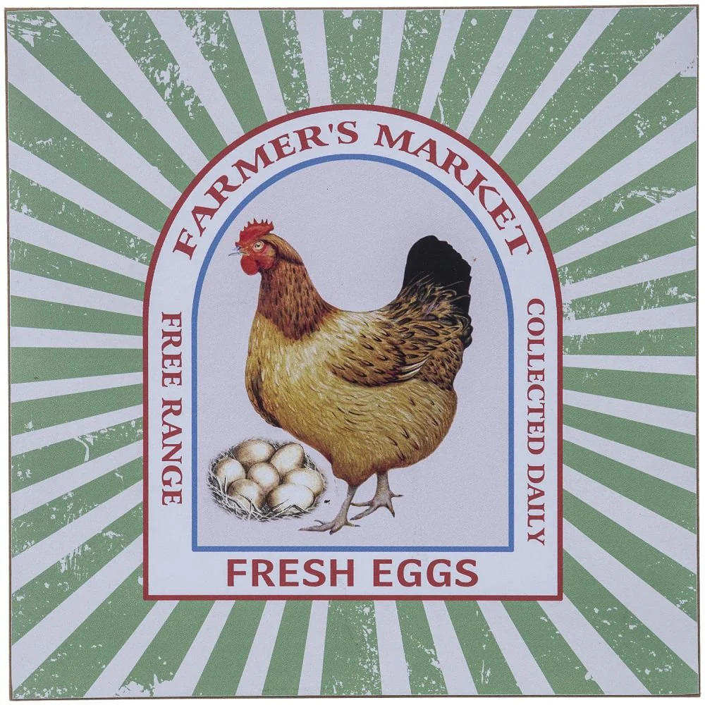 Farmer's Market Fresh Eggs Wall Hanging - Buy Pet Shop