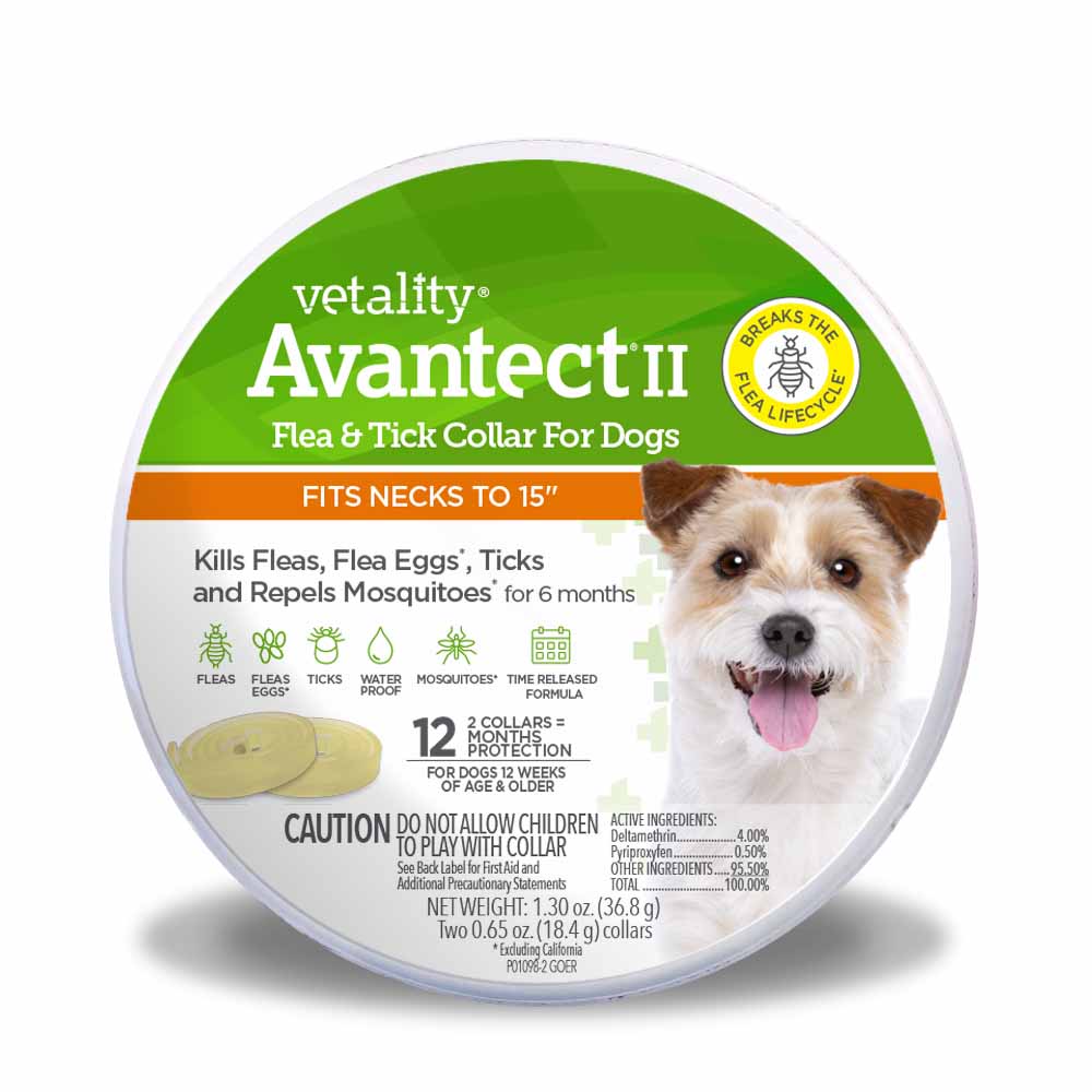Vetality Avantect II Flea & Tick Collar for Dogs, 2 pack - Buy Pet Shop